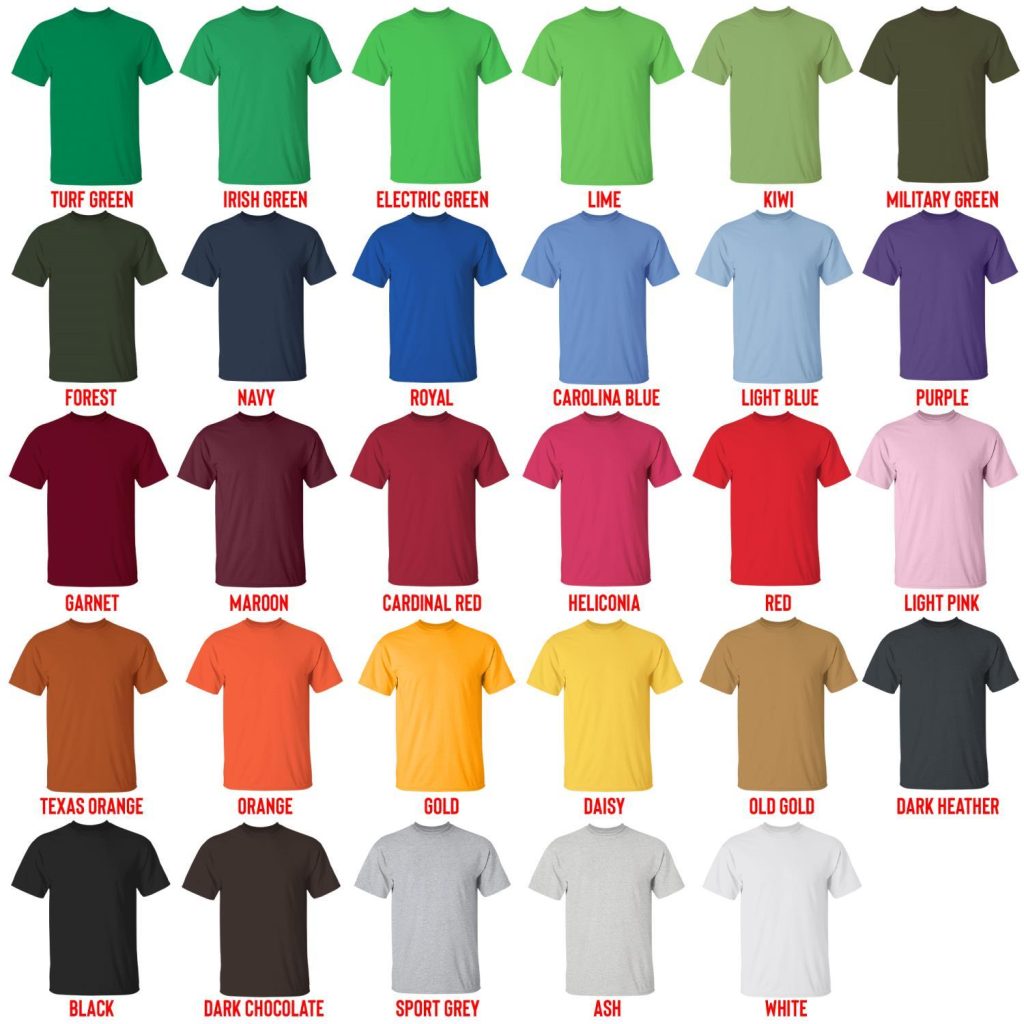 t shirt color chart - A Tribe Called Quest Shop