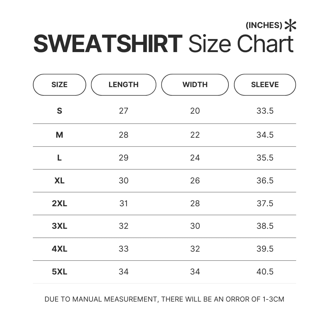 Sweatshirt Size Chart - A Tribe Called Quest Shop